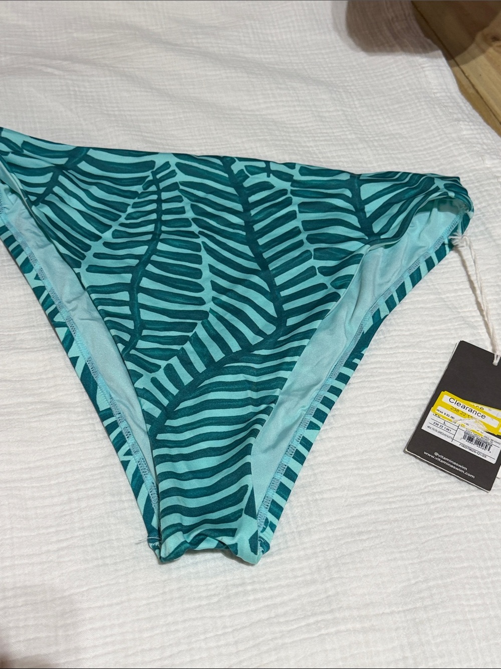 wild fable Teal Leaf Print Bikini Bottom